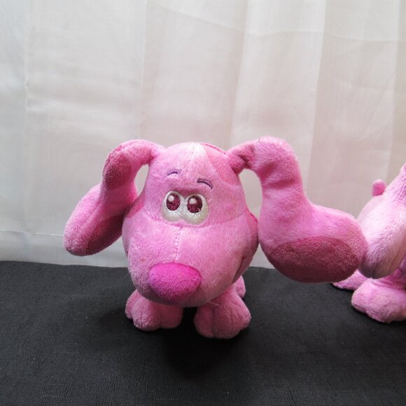 Nickelodeon Blue's Clues Magenta 7" Pink Dog Plush Stuffed Animals Toy Lot of 2 - Picture 4 of 16